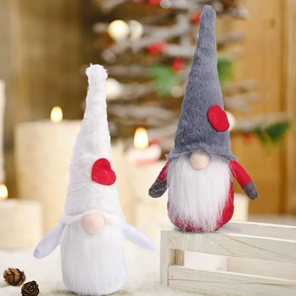 3 Christmas Gnomes Plush Dolls Christmas And Valentine’s Day Decoration NIB